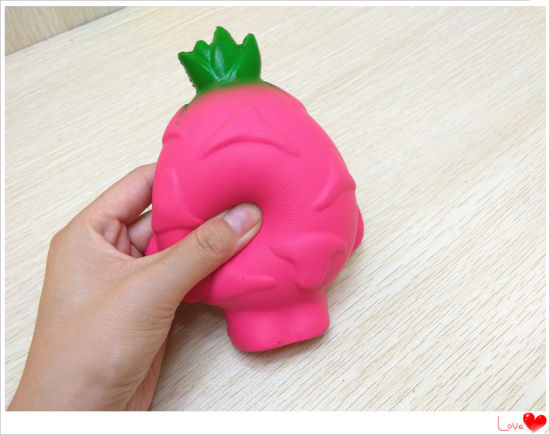 Half Dragon Fruit Doll Slow Rising PU Soft Squishy Toy