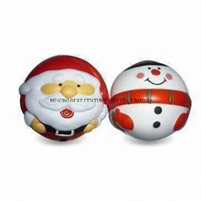 PU Stress Squishy Toys Christmas Santa Claus and Snowman Shapes