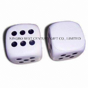 PU Foam Stress Reliever Gift Dice Shape Toy with Dots