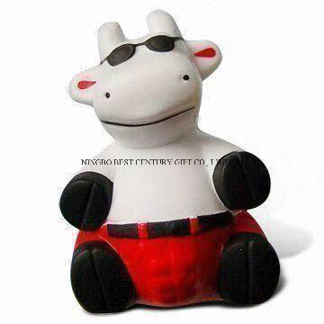 PU Foam Toy in Cow (Sitting Style) Promotional Stress Balls