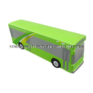 Green Bus Design PU Foam Promotional Toy Stress Ball