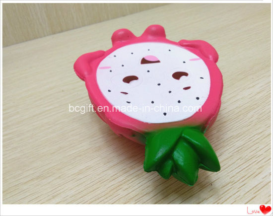 Half Dragon Fruit Pitaya Slow Rising Scented PU Squishy Toy
