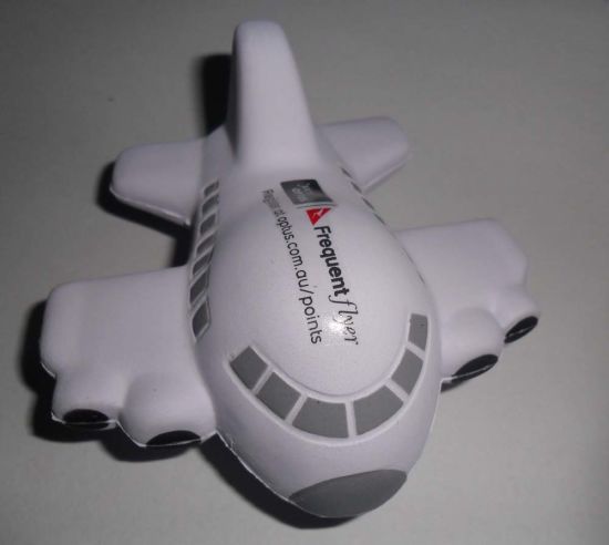 Airplane Shape PU Foam Promotional Toy Stress Ball