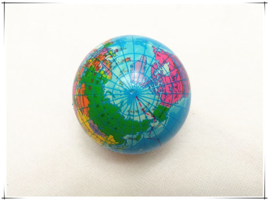 PU Globe Balls with Full Colors Printings Slow Rising Squishy Toys