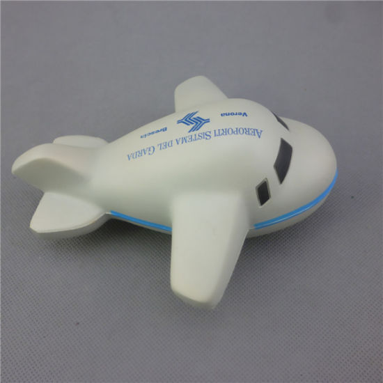 Large Plane Design PU Foam Promotional Toy Stress Ball