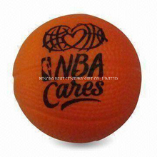PU Foam Stress Ball Basketball (NBA) Shape Toy
