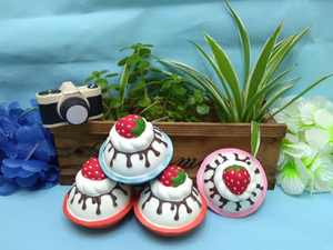 PU Squishy Bowl Strawberry Cake Squishies Slow Rising Toys