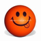 PU Foam Anti Stress Ball Smiling Ball Shape Orange Color Toy