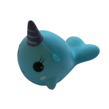 Wholesale Blue Unicorn Whale PU Soft Squishy Slow Rising Toy
