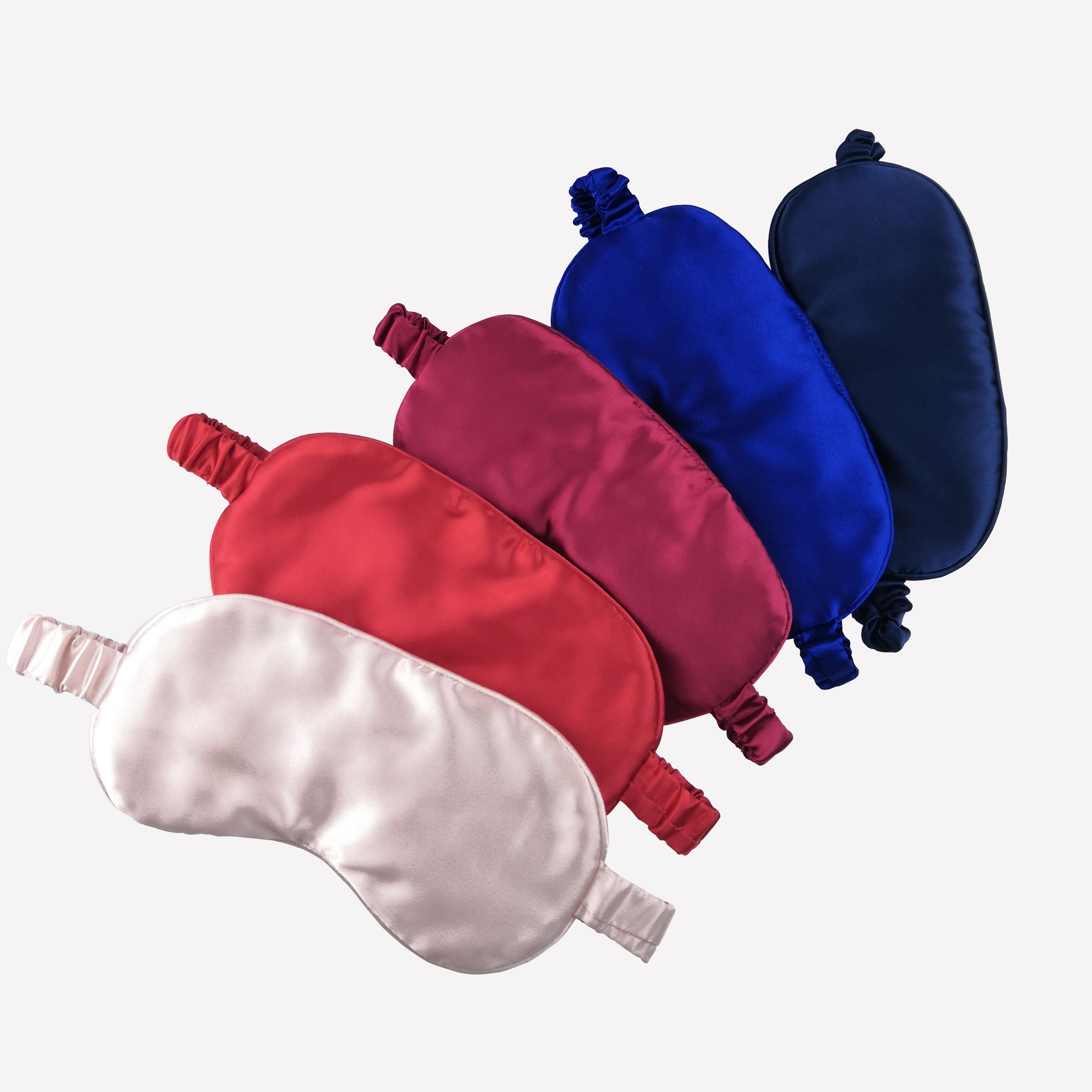 Wholesale Solid Color Sleep Mask Silk Like Material Satin Eye Patch