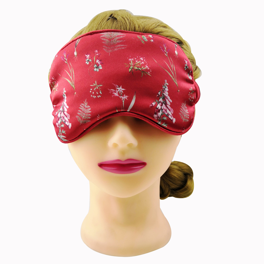 Wholesale Solid Color Sleep Mask Silk Like Material Satin Eye Patch Adjustable Imitated Silk Fabric Eyepatch Comfortable Breathable Eyemask with Piping
