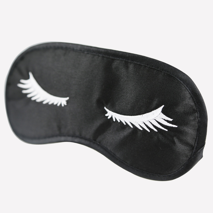 Factory Made Satin Sleep Eye Mask with Customized Logo Wholesale Amazon Eye Patch Sleeping Beauty Novelty Fancy Sleep Night Eyemask
